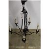 Image 2 : *** Metal Hanging Chandelier Style Light Fixture- 22'' x 28''- As Is