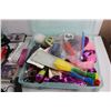 Image 12 : LED Light String, Electric Pencil Sharpener, Faux Lashes, Hot Glue Gun and Assorted Crafting Supplie