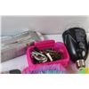Image 3 : LED Light String, Electric Pencil Sharpener, Faux Lashes, Hot Glue Gun and Assorted Crafting Supplie