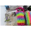 Image 4 : LED Light String, Electric Pencil Sharpener, Faux Lashes, Hot Glue Gun and Assorted Crafting Supplie