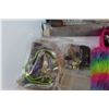 Image 5 : LED Light String, Electric Pencil Sharpener, Faux Lashes, Hot Glue Gun and Assorted Crafting Supplie