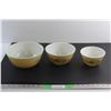 Image 1 : (3) Pyrex Homestead Mixing Bowls
