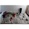 Image 1 : Kitchenware - Cutleries, Scissors, Measuring Cups, Potato Masher, Spatulas and Misc.