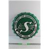 Saskatchewan Roughriders Bottle Cap Sign 17''