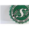 Image 3 : Saskatchewan Roughriders Bottle Cap Sign 17''