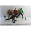 Action Figures - Hulk, Thor, Iron Man. Minecraft and a Dinosaur