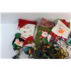 Image 2 : (4) Christmas Socks, Christmas Tree Lights and Ornaments