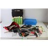 Image 1 : Strong Arm Power Drill - As is, (5) GE Tubes Silicon, Maximum Clipboard, Assorted tools, Pencil Case