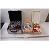 Image 1 : (3) Containers of Crafting Supplies, Pens, Markers, etc.