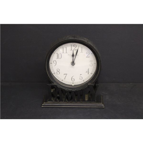 Ornamental Clock "Family" - Needs Battery