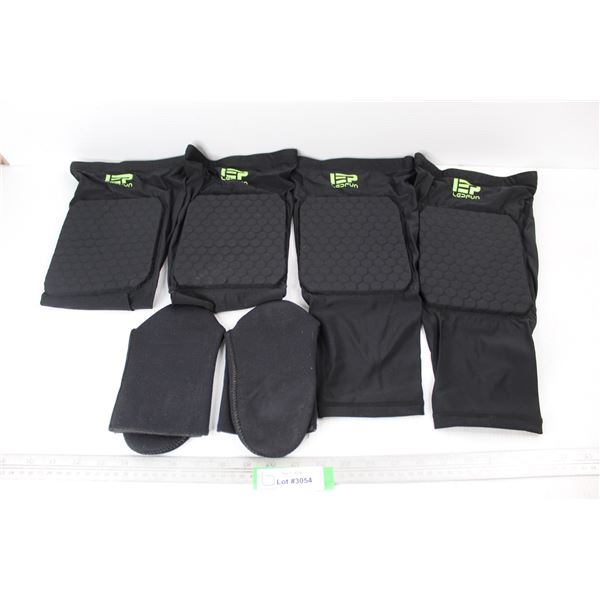 (2) Sets Of Lepfun Knee Pads- Both Large, Mountain Equipment CO-OP Wet Suit Foot Pieces?