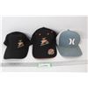 Image 1 : (2) Miller Genuine Draft Harley Davidson Hats, (1) Hurley Hat