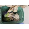 Image 3 : * (3) Plastic Totes 21'' x 16'' and Assorted Towels