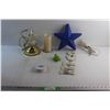 Image 1 : Star Shaped Lamp, Brass Desk Lamp, Artificial Candle Light - As Is, Dog Quote Wall Decor and Misc.