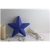 Image 2 : Star Shaped Lamp, Brass Desk Lamp, Artificial Candle Light - As Is, Dog Quote Wall Decor and Misc.