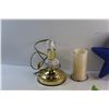 Image 3 : Star Shaped Lamp, Brass Desk Lamp, Artificial Candle Light - As Is, Dog Quote Wall Decor and Misc.