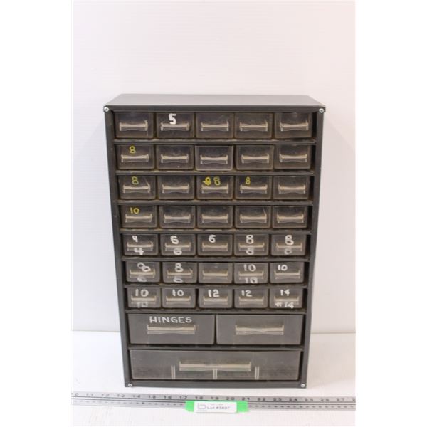 Shop Hardware Organizer w/Contents - 18" x 12" x 8"