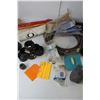 Image 3 : Drain Auger And Extra Line, Assorted Plumbing Fittings, Wheel Sets, Tape, Magnifier, Misc.
