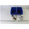 Image 1 : (2) Plastic Stackable Parts Bins With Contents