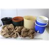 Image 1 : Alborz Thermos With Spiggot, (4) Plant Pots, (2) Potato Sacks