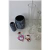 Image 2 : Assorted Vases, "Lisp" Coffee Mug, Hello Kitty Foam Cutouts, Misc.