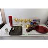 Image 1 : (2) Outdoor Chef's Utility Belt, (8) Liquor Cups, Plate, Tray