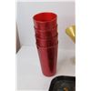 Image 5 : (2) Outdoor Chef's Utility Belt, (8) Liquor Cups, Plate, Tray
