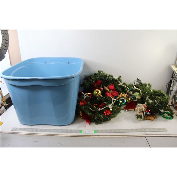 Assorted Christmas Decorations with Tote