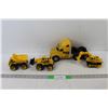 Image 1 : (4) Mega New Bright Construction vehicles - Excavator, Dumper, Loader, Mover
