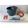 Image 1 : Air Liquide Covered Electrodes (NIB), Extension Cord, Mop Pail With Ringer And Handle (Cracked), Flu