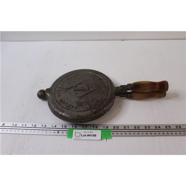 Taylor Forbes Cast Iron Waffle Maker - Some Wear