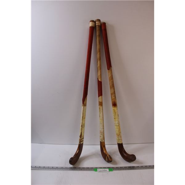 (3) Greys of Cambridge - Field Hockey Sticks - Some Wear - 36" Long