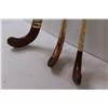 Image 4 : (3) Greys of Cambridge - Field Hockey Sticks - Some Wear - 36" Long