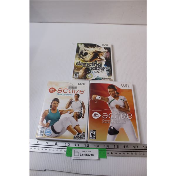 (3) Nintendo Wii Video Game: Dancing with the Stars, Active