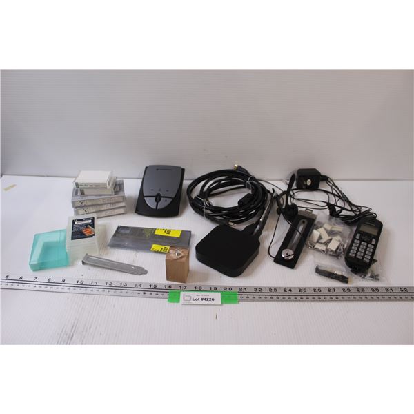 Apple TV First Generation, Video Cassettes, Answering Machine, Panasonic Phone, Misc. - As is