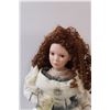 Image 2 : Porcelain Doll w/Stand - 22" Tall