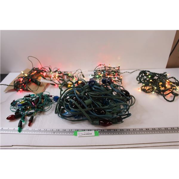 (4) Christmas Lights - Works, Some May Need New Light Bulbs