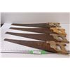 Image 1 : (4) Vintage Wood Saws- Assorted Sizes
