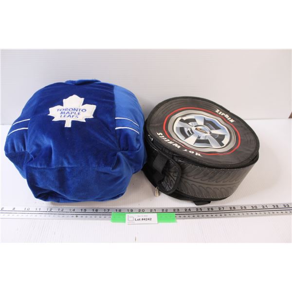 Toronto Maple Leaf's Pillow & Hot Wheels Carrying Backpack