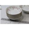 Image 2 : (7) China Plates, (5) Cups, (4) Saucers, Cream and Sugar, (8) Bowls