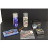 Image 1 : (2) Cans Of Wheel Coating Paint, Tape Measure, Saw Blades, Bungee Cords, Geometry Set