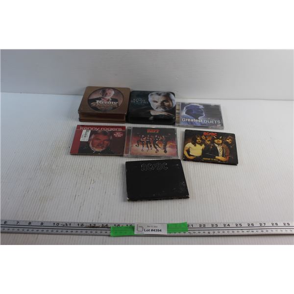 (12) CDs - KISS, Kenny Rogers and AC/DC