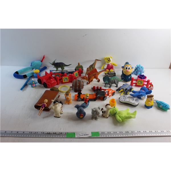 Assorted Kids Toys, Faux Leather Coin Bag and a Compass