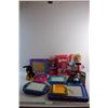 Image 1 : Assorted Kids Toys - Etch A Sketch, Doll, PollyWorld Playhouse and Misc.