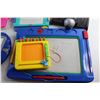 Image 6 : Assorted Kids Toys - Etch A Sketch, Doll, PollyWorld Playhouse and Misc.