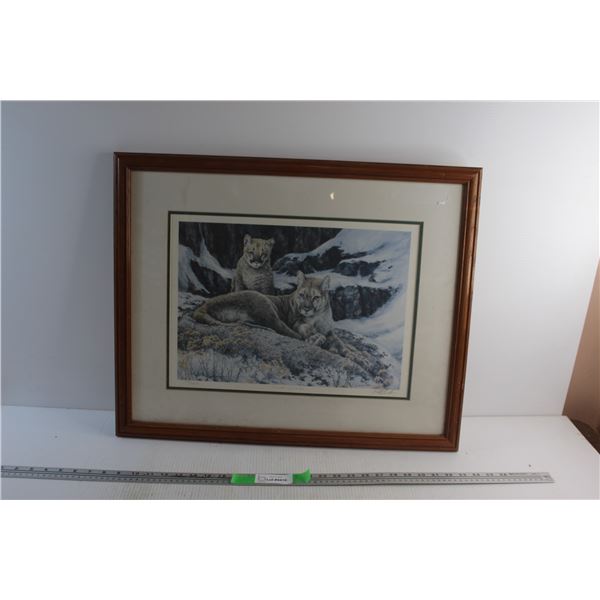 Framed Limited Edition 1933/4950  "First Winter" Print by Rose-Marie Condon w/ Certificate 26'' x 21