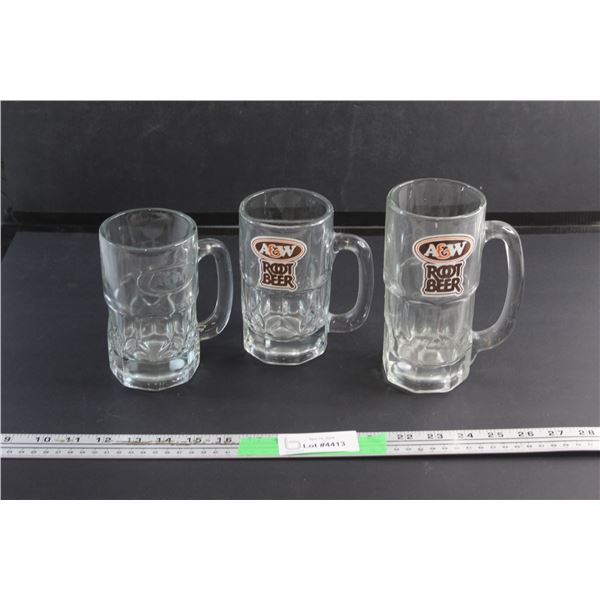 (3) A&W Mugs