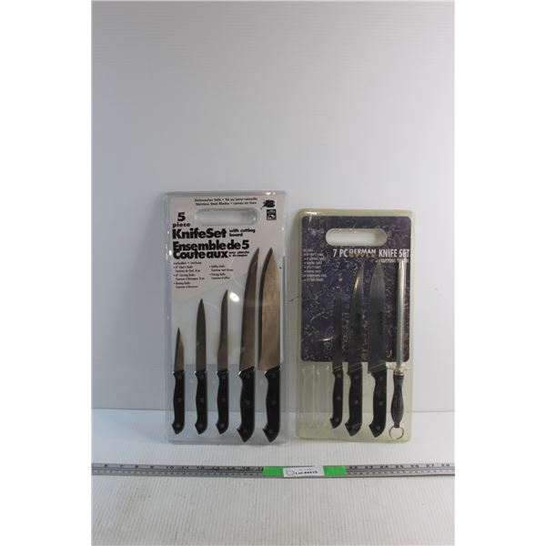 (5) & (7) pc Knife Sets with Cutting Boards