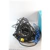Image 2 : Heavy Duty Extension Cord, Outlet Power Bar - As Is and a Medium Plastic Tote