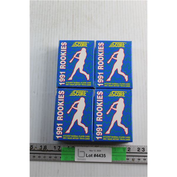 (4) Packs of Score 1991 Rockies Collectible Baseball Player Cards